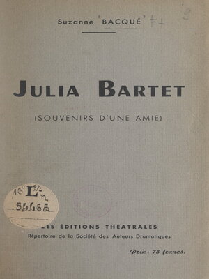 cover image of Julia Bartet